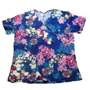 Floral scrub top size medium